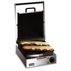 Lynx 400 Electric Counter-top Single Panini Grill - Ribbed Upper & Lower Plates - W 310 Mm - 2.25 KW