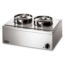 Lynx 400 Electric Counter-top Bain Marie - Dry Heat - Inc. 2 X Round Pots - W 565 Mm - 0.5 KW Lynx 400 Electric Counter-top Bain Marie - Dry Heat - Inc. 2 X Round Pots - W 565 Mm - 0.5 KW