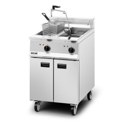 Opus 800 Electric Free-standing Twin Tank Fryer With Pumped Filtration - 2 Baskets - W 600 Mm - 24.0 KW