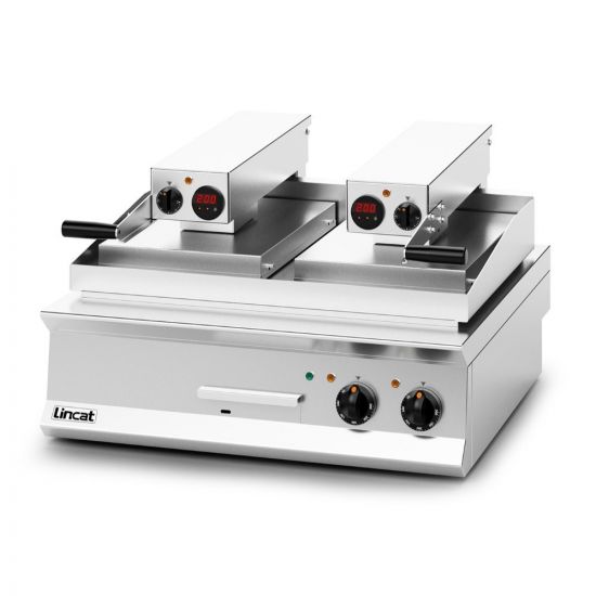 Opus 800 Electric Counter-top Clam Griddle - Ribbed Upper Plate - W 800 Mm - 17.2 KW LIN OE8210-R