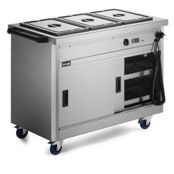 Panther 670 Series Free-standing Hot Cupboard - Bain Marie Top - 3GN - W 1205 Mm - 2.8 KW