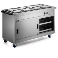 Panther 670 Series Free-standing Hot Cupboard - Bain Marie Top - 4GN - W 1530 Mm - 4.9 KW