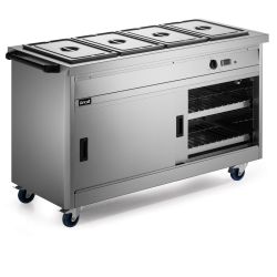 Panther 670 Series Free-standing Hot Cupboard - Bain Marie Top - 4GN - W 1530 Mm - 4.9 KW