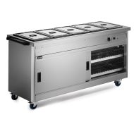 Panther 670 Series Free-standing Hot Cupboard - Bain Marie Top - 5GN - W 1855 Mm - 5.2 KW