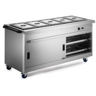 Panther 800 Series Free-standing Hot Cupboard - Bain Marie Top - 5GN - W 1855 Mm - 5.2 KW