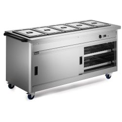 Panther 800 Series Free-standing Hot Cupboard - Bain Marie Top - 5GN - W 1855 Mm - 5.2 KW