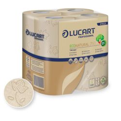Lucart EcoNatural 2Ply 250 Sheet Conventional Toilet Roll - Pack 64