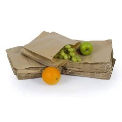Brown Paper Kraft Bags 12 x 12 Inches Strung Food Bags - Box 500