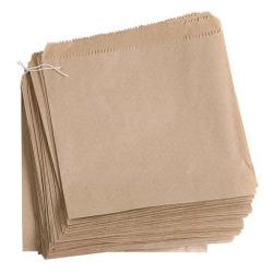 Brown Paper Kraft Bags 12 x 12 Inches Strung Food Bags - Box 500