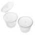 4oz Hinged Plastic Sauce Cup and Lid - Box 500