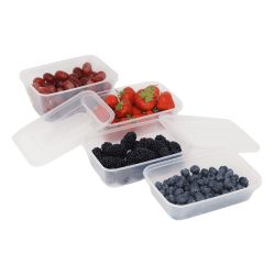 Plastic Microwave Container & Lid 500ml - Box of 250