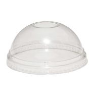 Clear Domed Lids With Hole (Fits All) - Box of 1000