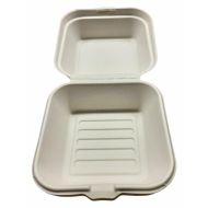 White Bagasse Clamshell Box - 153 x 153mm - Box 500