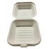 White Bagasse Clamshell Box - 153 x 153mm - Box 500