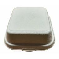 White Bagasse Clamshell Box - 153 x 153mm - Box 500