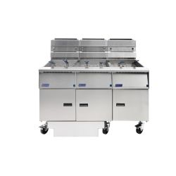 Solstice Triple Tank Fryer Natural Gas (G20) on Castors