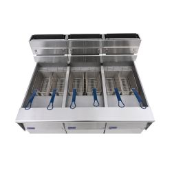 Solstice Triple Tank Fryer Natural Gas (G20) on Castors Solstice Triple Tank Fryer Natural Gas (G20) on Castors