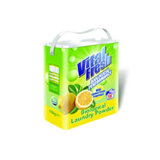 10 KG VITAL FRESH LEMON FRESH BIOLOGICAL LAUNDRY POWDER MIR 800-299-1150