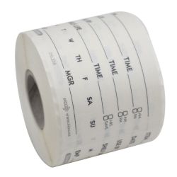 White Dissolving Shelf Life Label 50mm x 75mm - Roll 250