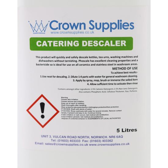 Heavy Duty Catering Descaler Concentrate 5lt CL2010 Heavy Duty Catering Descaler Concentrate 5 Litre CL2010