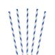 Blue & White 100 Biodegradable 8inch Paper Drinking Straw 6mm Diameter - Pack of 250 BP3017250