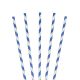 Blue & White 100 Biodegradable 8inch Paper Drinking Straw 6mm Diameter - Pack of 250 BP3017250