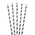 Black and White Stripe Paper Straws 8 Inch (200mm) x 6mm Bore - Pack 250