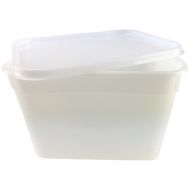 Ice Cream Container - 4 Litre - Rectangular Stackable Recyclable - Single
