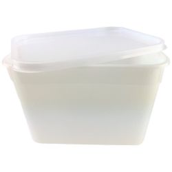 Ice Cream Container - 4 Litre - Rectangular Stackable Recyclable - Single