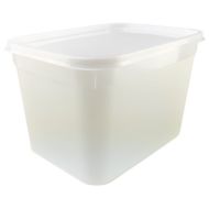 Ice Cream Container - 4 Litre - Rectangular Stackable Recyclable - Single