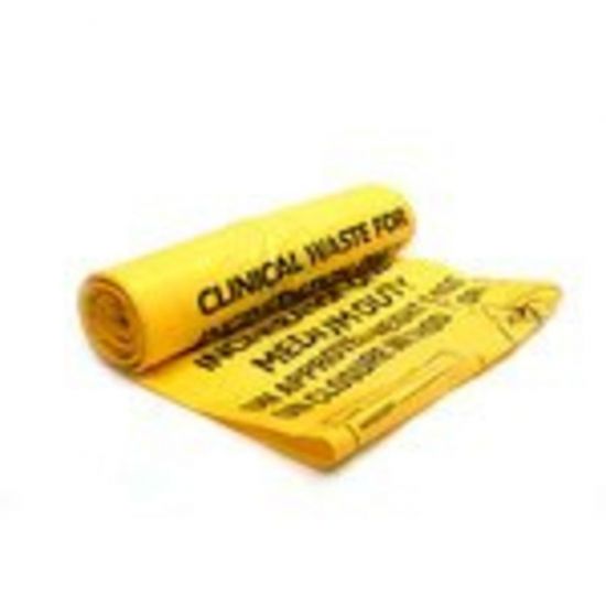 Yellow 18x29x39 Inch Clinical Waste Bags - Box Of 200 WM1020