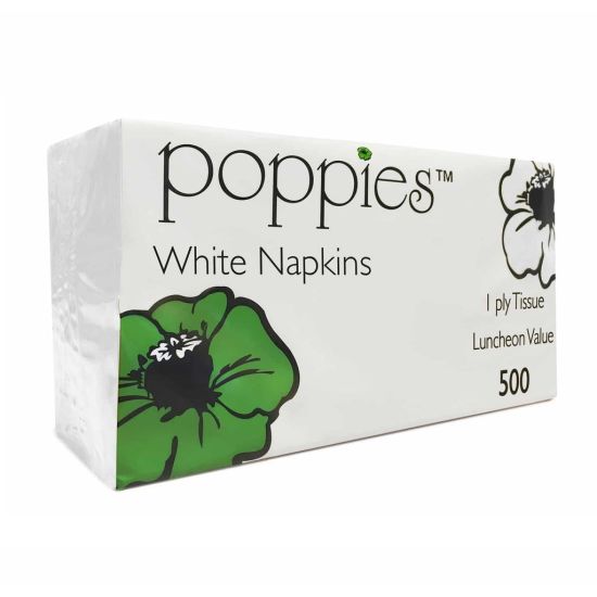 White 23x16cm 1ply Dispenser Napkins - Box Of 8000 PAP4000P