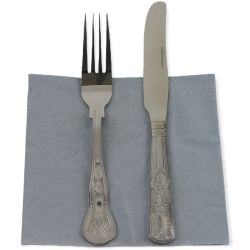 Grey 2ply 33cm Napkins Luncheon Party Serviette - Box of 2000