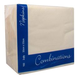 Champagne 33cm 2ply Napkins - Pack Of 100