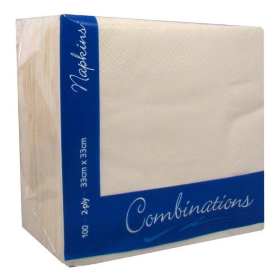 Champagne 33cm 2ply Napkins - Pack Of 100 PAP4105 Champagne 33cm 2ply Napkins - Pack Of 100 PAP4105