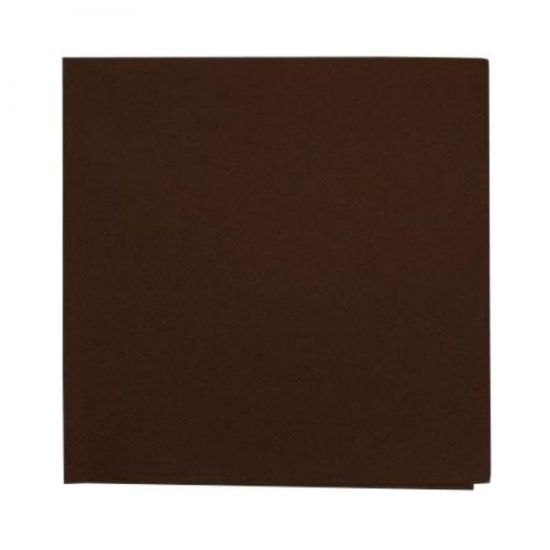 Chocolate Brown 33cm 2ply Napkins - Pack Of 125 PAP4107 Chocolate Brown 33cm 2ply Napkins - Pack Of 125 PAP4107