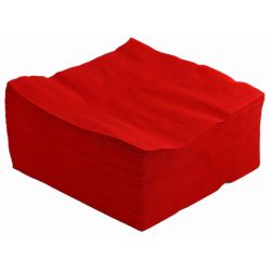 Red 33cm 2ply Disposable Paper Napkins - Pack Of 100