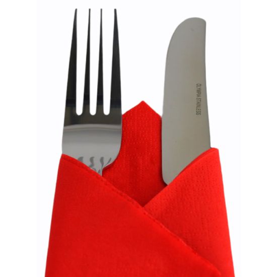 Red 33cm 2ply Paper Napkins - Pack Of 100 Red 33cm 2ply Paper Napkins - Pack Of 100