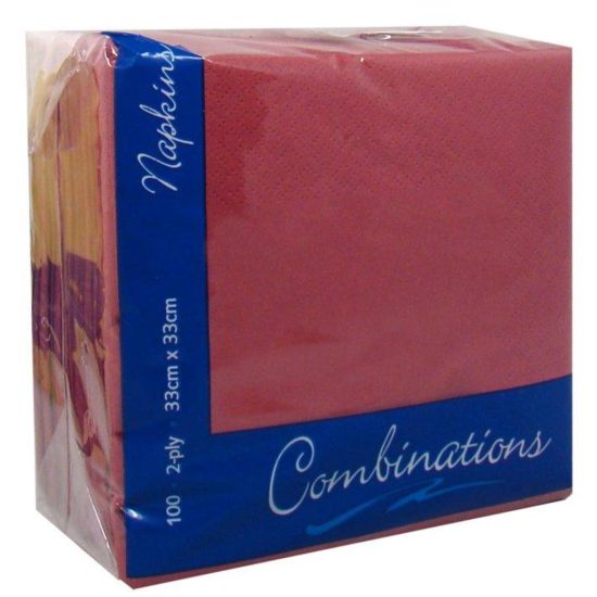 Beaujolais / Burgundy 33cm 2ply Napkins - Pack Of 100 PAP4110