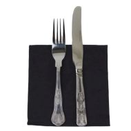 Black 33cm 2ply Napkins - Pack Of 100