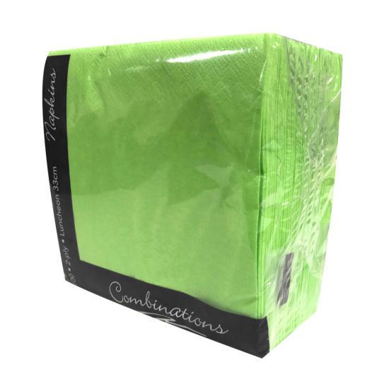 Lime Zest 33cm 2ply Napkins - Pack Of 125 PAP4114 Lime Zest 33cm 2ply Napkins - Pack Of 125 PAP4114