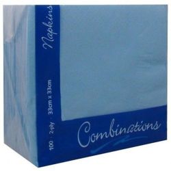 Cornflower Blue 33cm 2ply Napkins - Pack Of 100