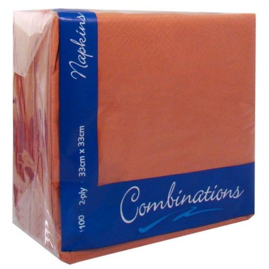 Terracotta 33cm 2ply Napkins - Pack Of 100 PAP4118 Terracotta 33cm 2ply Napkins - Pack Of 100 PAP4118