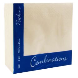 Champagne 40cm 2ply Napkins - Pack of 100 Champagne 40cm 2ply Napkins - Pack of 100