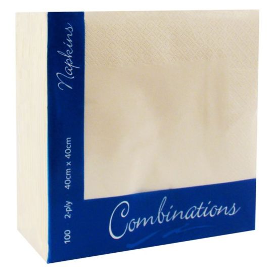 Champagne 40cm 2ply Napkins - Pack Of 100 PAP4122