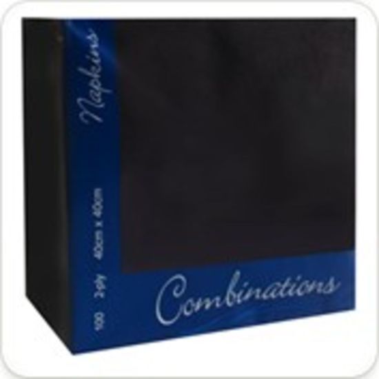 Black 40cm 2ply Napkins - Pack Of 100 PAP4126