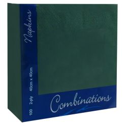 Green 40cm 2ply Napkins - Pack of 100