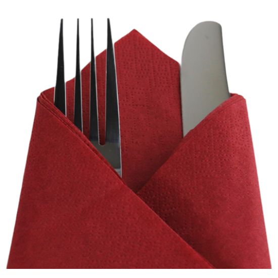 Burgundy 40cm 2ply Luncheon Paper Napkins - Pack of 100