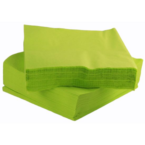 Lime Zest / Green 40cm 2ply Paper Napkins - Pack Of 125 Lime Zest / Green 40cm 2ply Paper Napkins - Pack Of 125