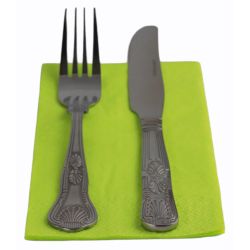 Lime Zest / Green 40cm 2ply 8-Fold Napkins - Pack of 100